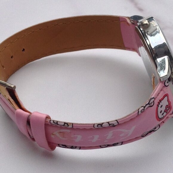 Hello Kitty Wrist Watch  by Sanrio  w Pink + Black Ms. Hello Kitty Everywhere - Picture 11 of 14